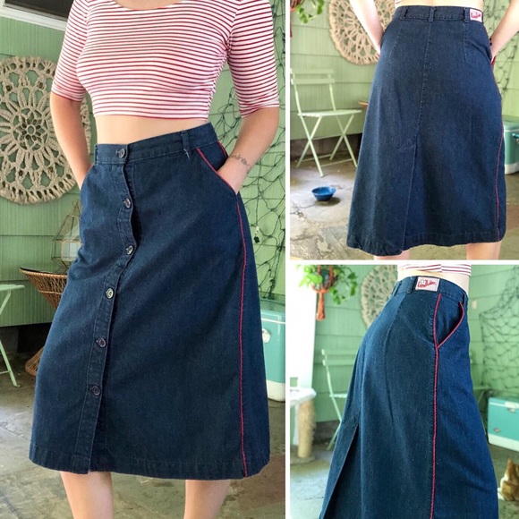 1970s denim skirt